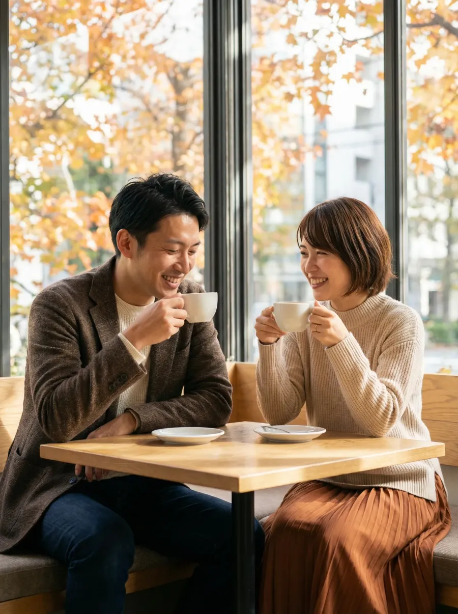 土日にカフェデートのイメージ