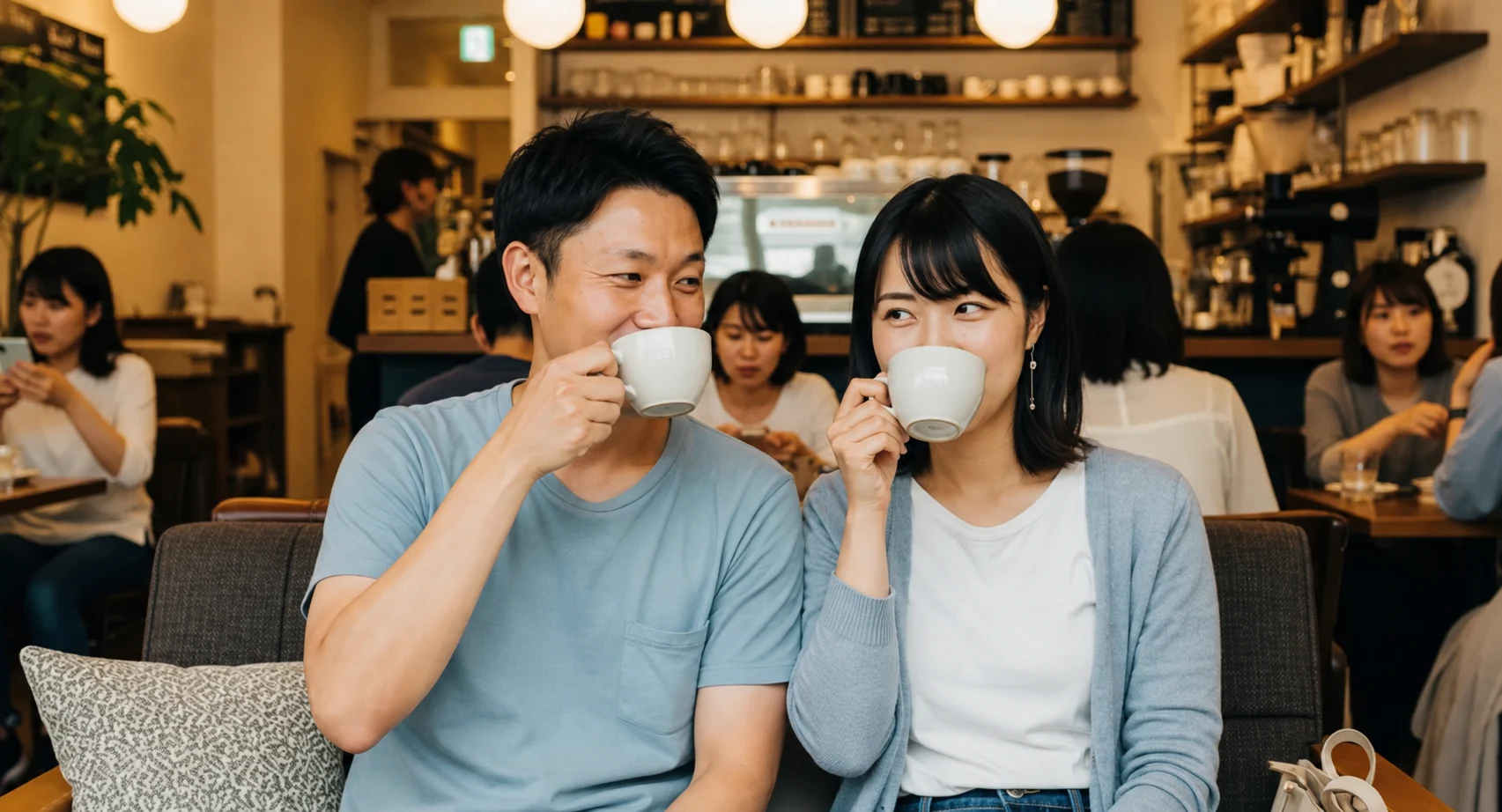 クリスチャンカップルの利用者、Cさん(36)・Dさん(33)のインタビュー写真